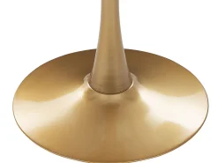 Outlet Beliani Ruokapoyta Marmorikuvio Valkoinen/Kulta 90 Cm Boca