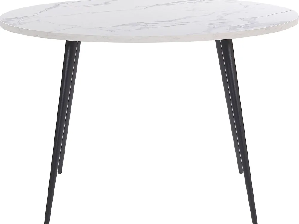 Cheap Beliani Ruokapoyta Marmorikuvio Valkoinen/Musta 120 Cm Odeon