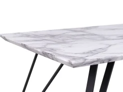 Best Sale Beliani Ruokapoyta Marmorikuvio Valkoinen/Musta 150 X 80 Cm Molden