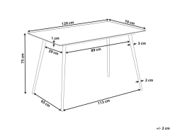 Cheap Beliani Ruokapoyta Rosteri Marmorikuvio Valkoinen/Kulta 120 X 70 Cm Mulga