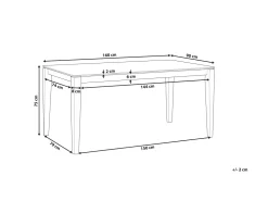 Pöydät<Beliani Ruokapoyta Tumma Puu 160 X 90 Cm Lottie