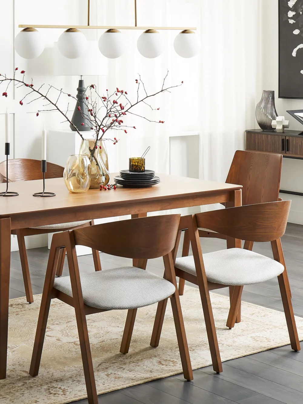 Pöydät<Beliani Ruokapoyta Tumma Puu 160 X 90 Cm Lottie