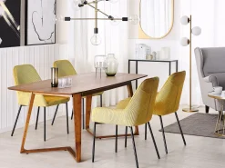 Discount Beliani Ruokapoyta Tumma Puu 180 X 90 Cm Huxter