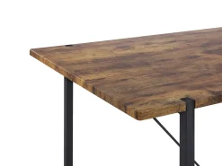 Best Beliani Ruokapoyta Tumma Puu/Musta 160 X 80 Cm Saritas