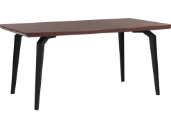 Pöydät<Beliani Ruokapoyta Tumma Puu/Musta 160 X 90 Cm Amares