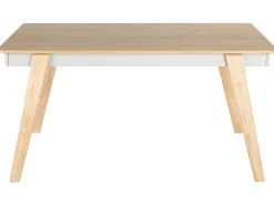 Pöydät<Beliani Ruokapoyta Vaalea Puu/Harmaa 150 X 90 Cm Phola