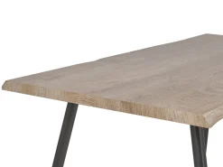 Flash Sale Beliani Ruokapoyta Vaalea Puu/Musta 120 X 80 Cm Luton