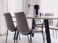 Cheap Beliani Ruokapoyta Vaalea Puu/Musta 180 X 90 Cm Graham