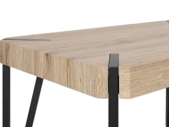 Pöydät<Beliani Ruokapoyta Vaalea Puu/Musta 130 X 80 Cm Cambell