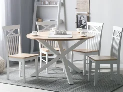 Best Sale Beliani Ruokapoyta Vaalea Puu/Valkoinen 120 Cm Jacksonville