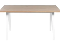 Cheap Beliani Ruokapoyta Vaalea Puu/Valkoinen 150 X 90 Cm Lenister