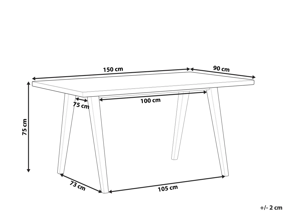 Cheap Beliani Ruokapoyta Vaalea Puu/Valkoinen 150 X 90 Cm Lenister