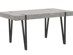 New Beliani Ruokapoyta Vaaleanharmaa/Musta 150 X 90 Cm Adena