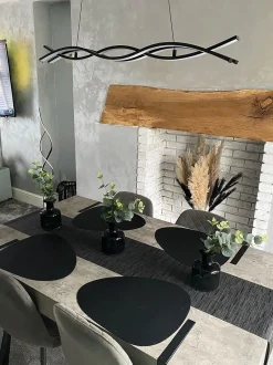 New Beliani Ruokapoyta Vaaleanharmaa/Musta 150 X 90 Cm Adena