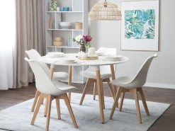 Pöydät<Beliani Ruokapoyta Valkoinen 120 Cm Bovio