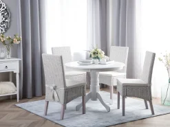 Pöydät<Beliani Ruokapoyta Valkoinen 100 Cm Akron