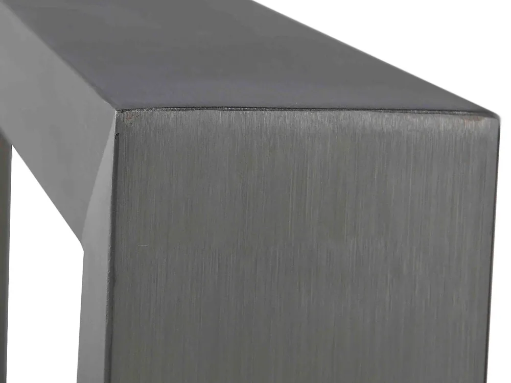 Pöydät<Beliani Ruokapoyta Valkoinen/Hopea 220 X 90 Cm Arctic I