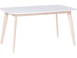 Pöydät<Beliani Ruokapoyta Valkoinen/Vaalea Puu 150 X 90 Cm Santos