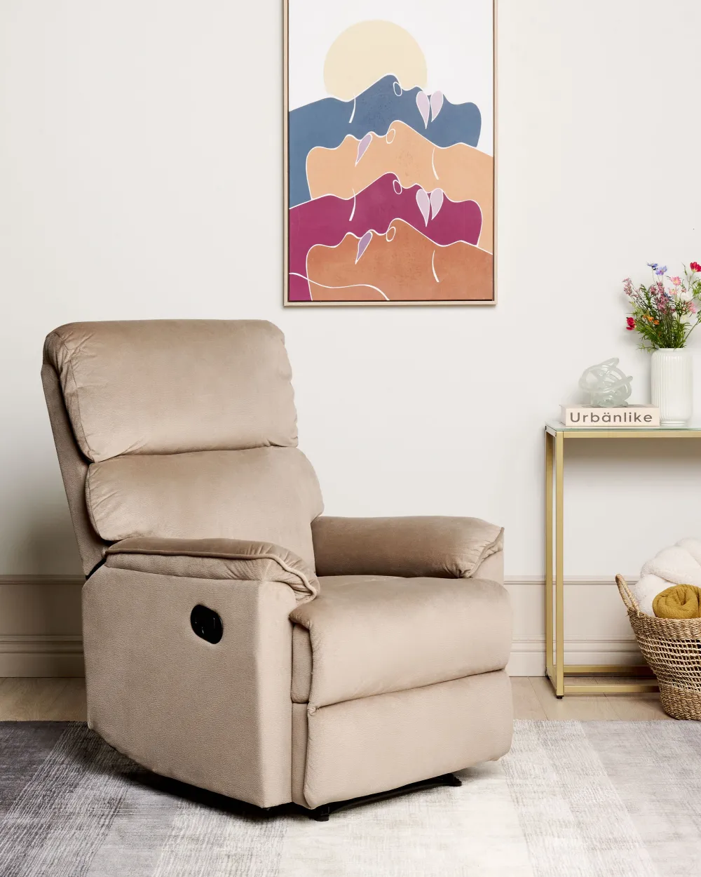 Nojatuolit<Beliani Ruskea Kangasverhoiltu Saadettava Nojatuoli Everton