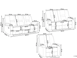 Sohvat<Beliani Ruskea Keinonahkainen Sohvaryhma Bergen