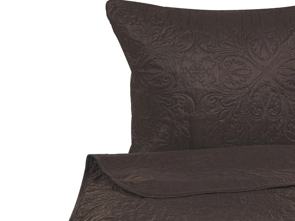 Tekstiilit<Beliani Ruskea Kohokuvioitu Paivapeittosetti 220 X 240 Rayen