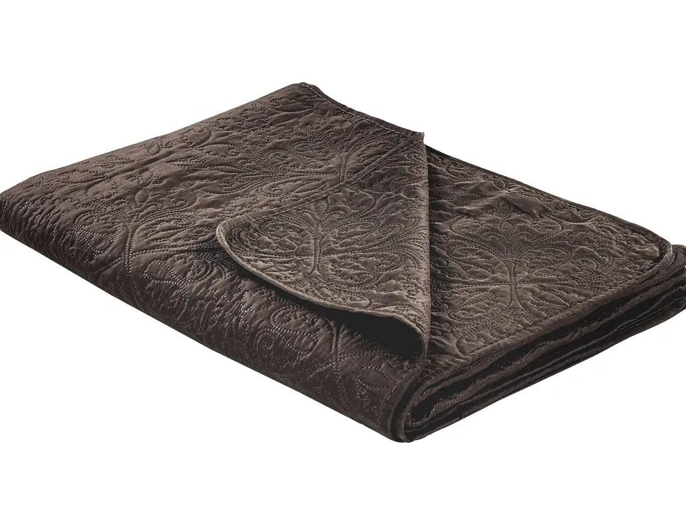 Tekstiilit<Beliani Ruskea Kohokuvioitu Paivapeittosetti 220 X 240 Rayen