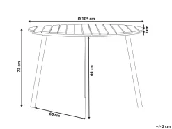 Best Sale Beliani Ruskea Pyorea Puutarhan Ruokapoyta O 105 Cm Cavoli