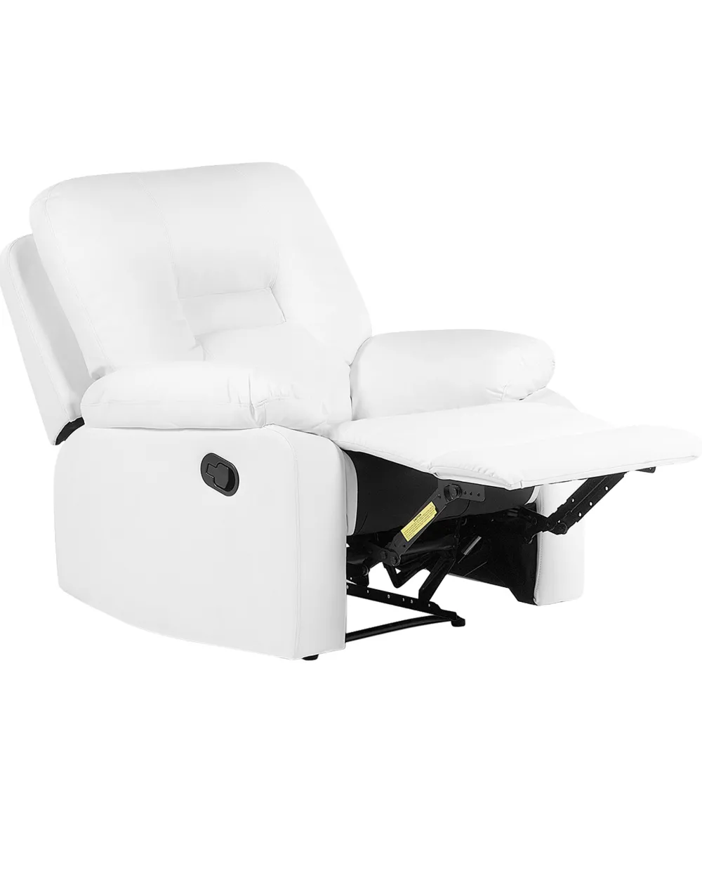 Nojatuolit<Beliani Saadettava Keinonahkainen Lepotuoli Valkoinen Bergen