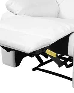 Nojatuolit<Beliani Saadettava Keinonahkainen Lepotuoli Valkoinen Bergen