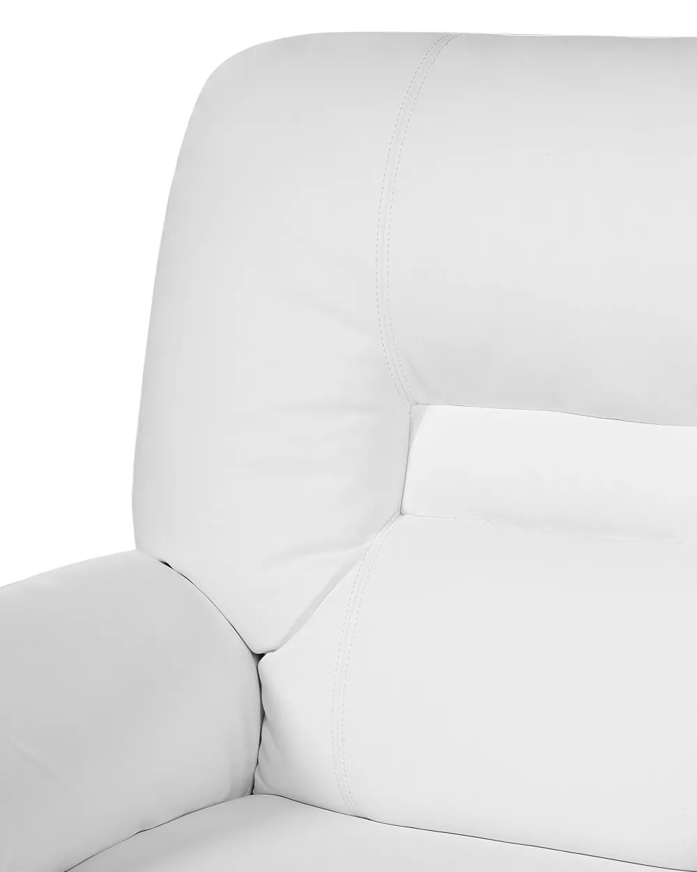 Nojatuolit<Beliani Saadettava Keinonahkainen Lepotuoli Valkoinen Bergen