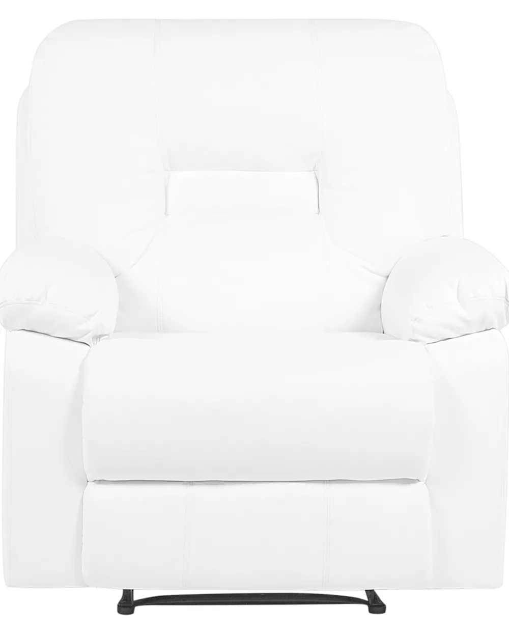 Nojatuolit<Beliani Saadettava Keinonahkainen Lepotuoli Valkoinen Bergen