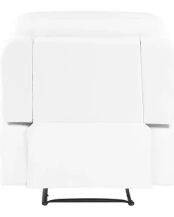 Nojatuolit<Beliani Saadettava Keinonahkainen Lepotuoli Valkoinen Bergen