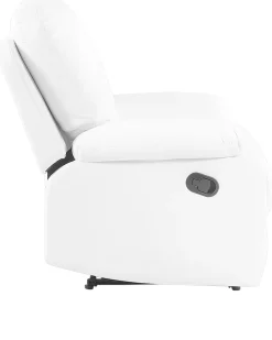 Nojatuolit<Beliani Saadettava Keinonahkainen Lepotuoli Valkoinen Bergen