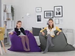 Fashion Beliani Sakkituoli Kangas Violetti 140 X 180 Cm Fuzzy