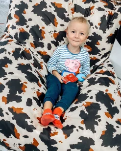 Online Beliani Sakkituoli Nailon Beige/Ruskea 140 X 180 Cm Fuzzy