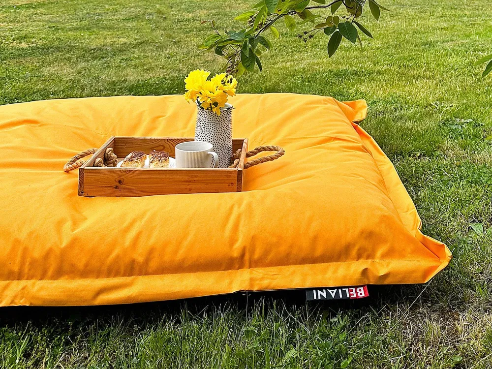 Store Beliani Sakkituoli Nailon Keltainen 140 X 180 Cm Fuzzy