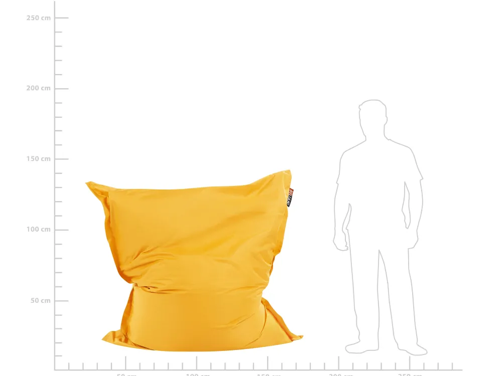 Store Beliani Sakkituoli Nailon Keltainen 140 X 180 Cm Fuzzy