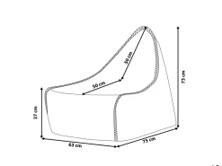 Fashion Beliani Sakkituoli Selkanojalla Kangas Vaaleanharmaa Drop