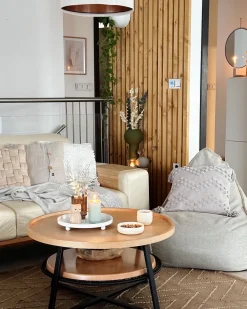 Fashion Beliani Sakkituoli Selkanojalla Kangas Vaaleanharmaa Drop