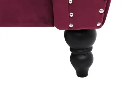 Sohvat<Beliani Samettinen 3-Istuttava Punainen Sohva Skien