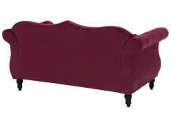 Sohvat<Beliani Samettinen Punainen Sohvasetti Skien