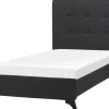 Sängyt<Beliani Sanky Kangas Musta 90 X 200 Cm Ambassador