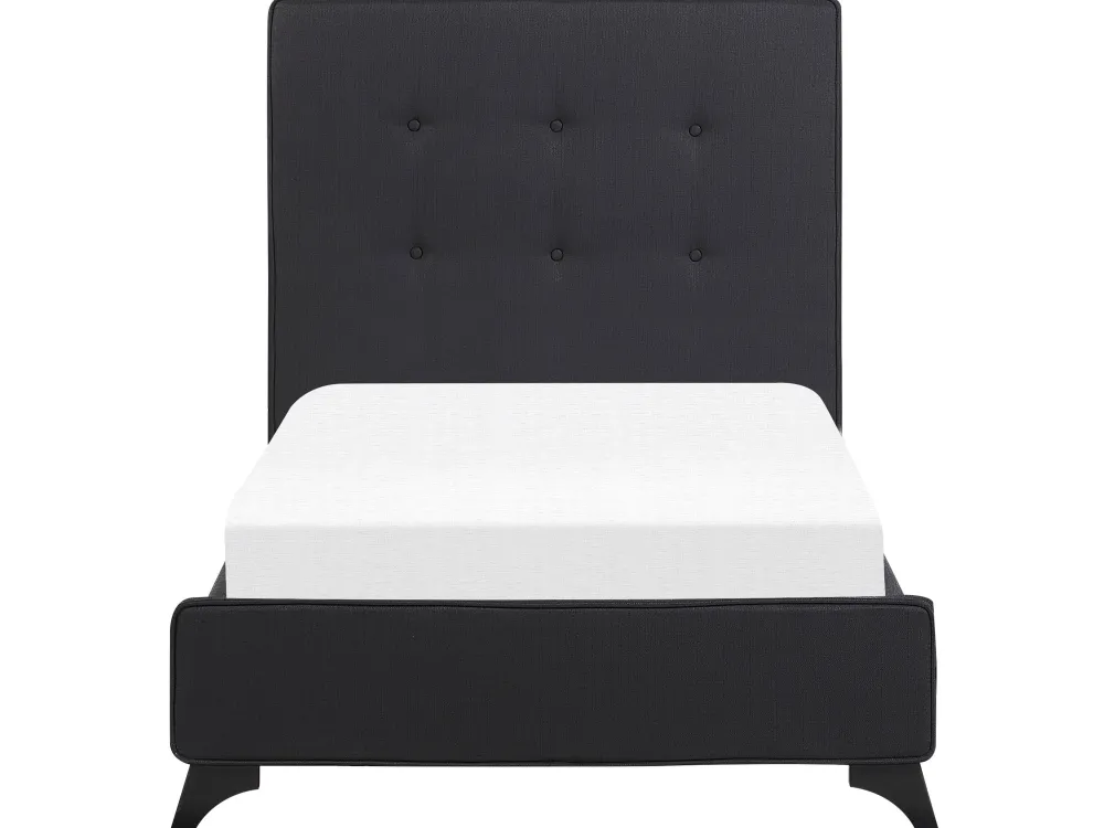 Sängyt<Beliani Sanky Kangas Musta 90 X 200 Cm Ambassador