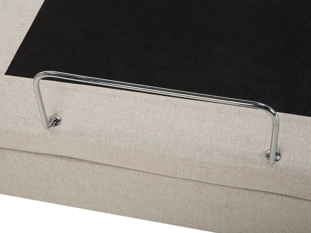 Sängyt<Beliani Sanky Kangas Sahkosaadettava Beige 90 X 200 Cm Duke