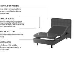Sängyt<Beliani Sanky Kangas Sahkosaadettava Tummanharmaa 80 X 200 Cm Duke