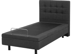 Sängyt<Beliani Sanky Kangas Sahkosaadettava Tummanharmaa 80 X 200 Cm Duke