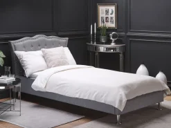 Lastenhuone<Beliani Sanky Kangas Vaaleanharmaa 90 X 200 Cm Metz