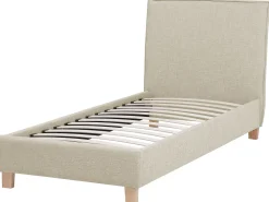 Sängyt<Beliani Sanky Kangas Vaaleanharmaa 90 X 200 Cm Sennez