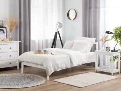 Sängyt<Beliani Sanky Manty Valkoinen 90 X 200 Cm Vannes