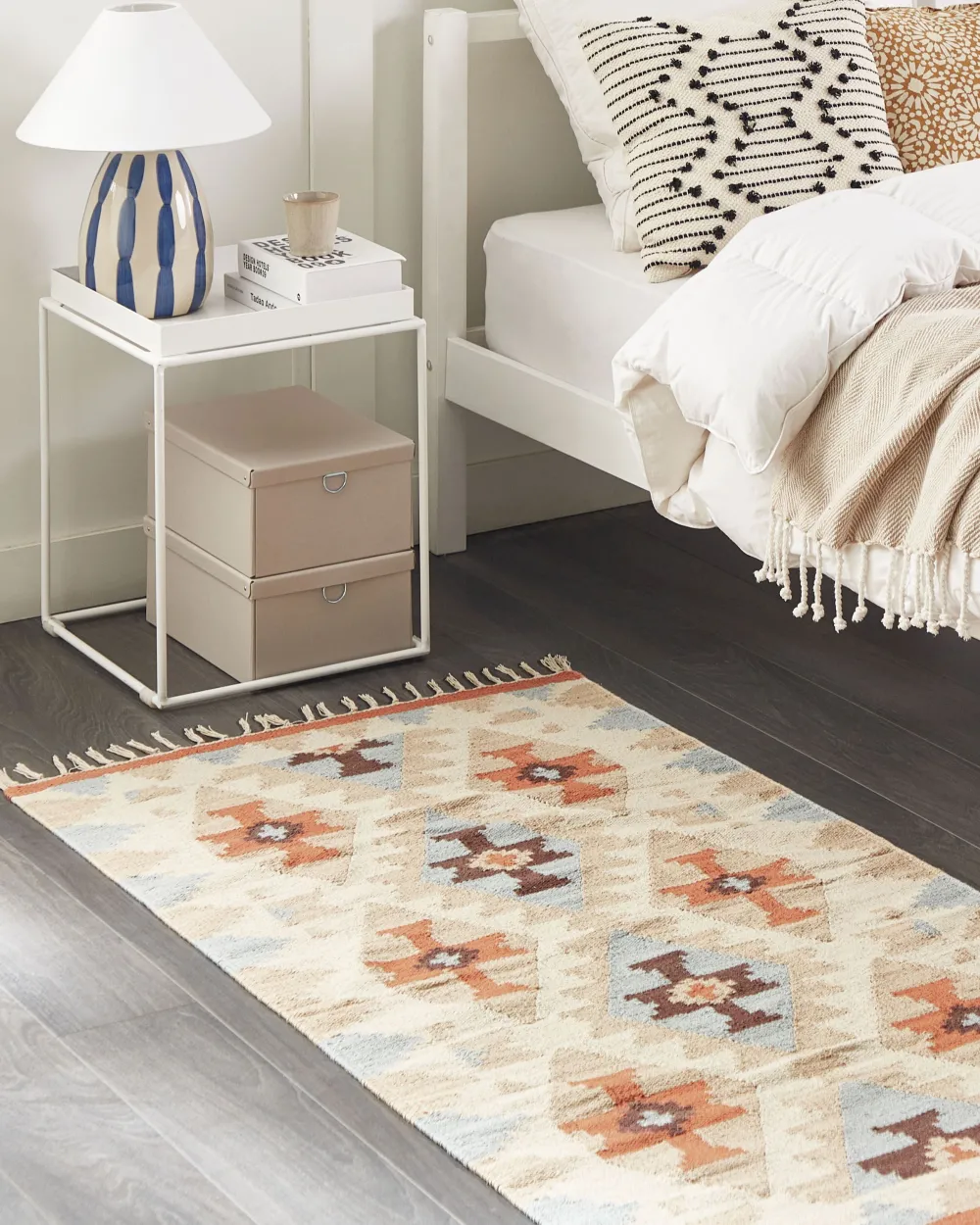 Sängyt<Beliani Sanky Manty Valkoinen 90 X 200 Cm Vannes